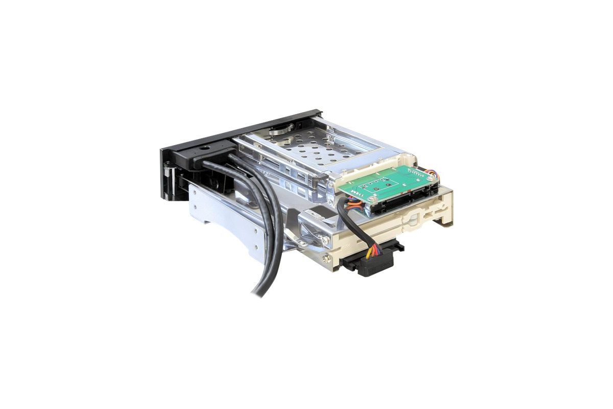 DeLOCK 5.25 Mobile Rack for 1 x 2.5 + 1 x 3.5 SATA HDD + 2 x USB 3.0 Ports