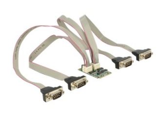 DeLock MiniPCIe I/O PCIe full size 4 x Serial RS-232 with Voltage Supply