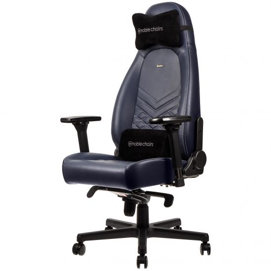 noblechairs ICON Series Midnight Blue/Graphite Ægte Læder Gamer Stol