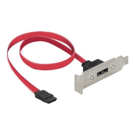 DeLOCK Slotbracket 1x SATA > external 1x eSATA - SATA intern til ekstern-panel - 50 cm