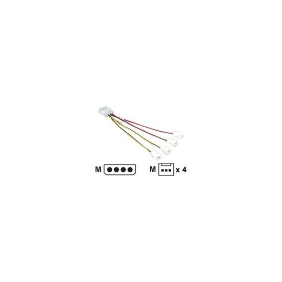 Akasa multi fan connection with speed reduction - splitter til blæser - 15 cm