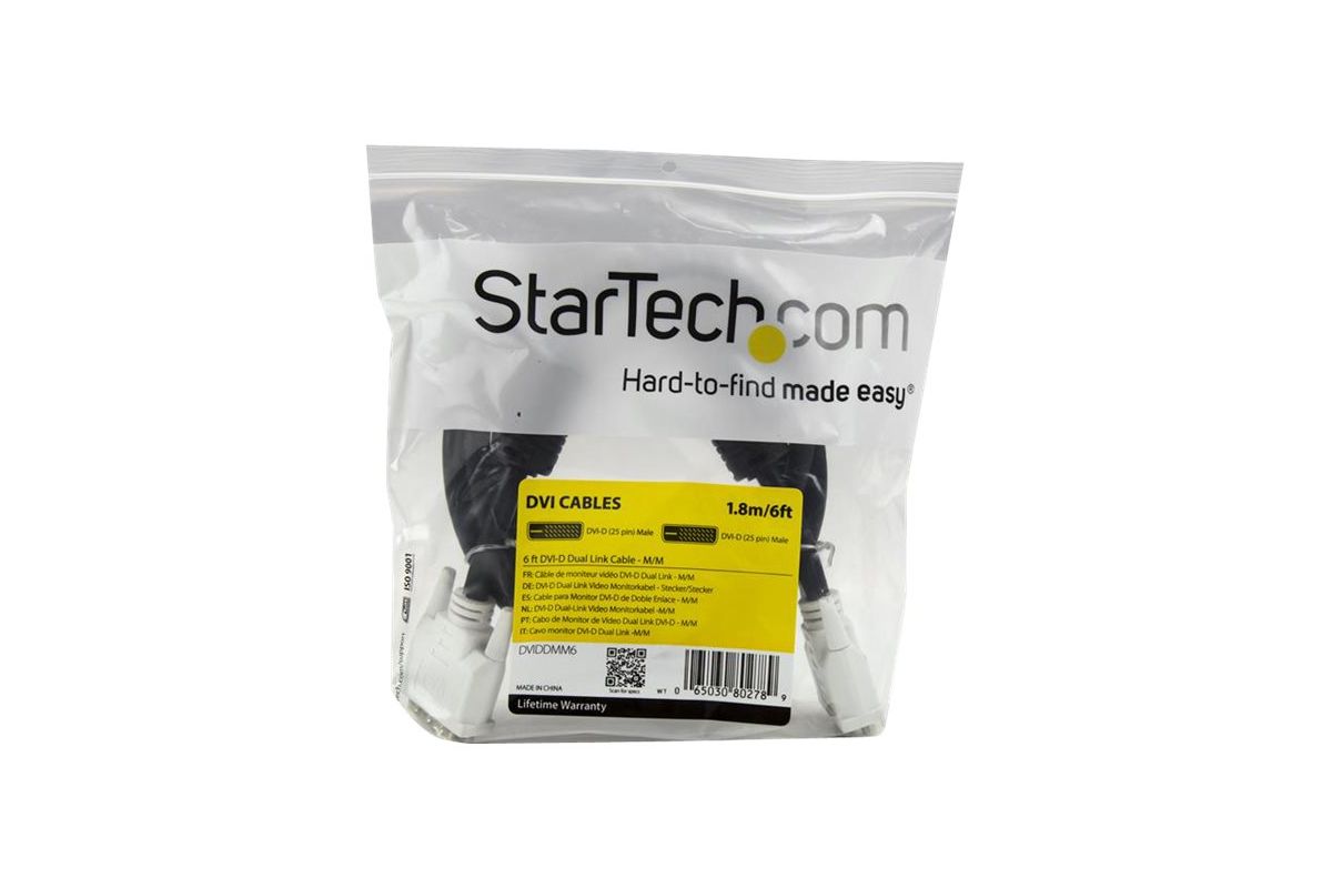 StarTech.com 6 ft DVI-D Dual Link Cable