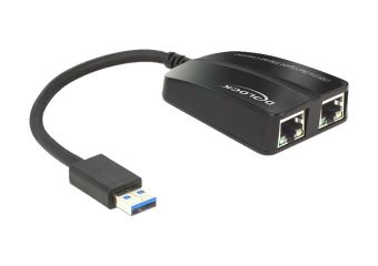 DeLock Adapter USB 3.0 > 2 x Gigabit LAN 10/100/1000 Mb/s