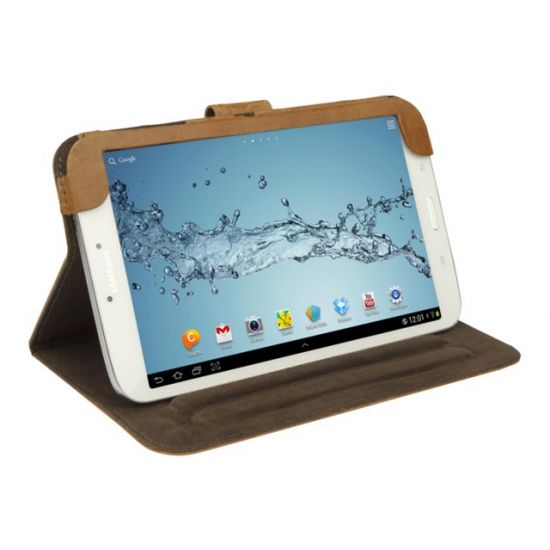 D. Bramante 8´´ Folio til Galaxy tab 3 i Gylden tan Læder
