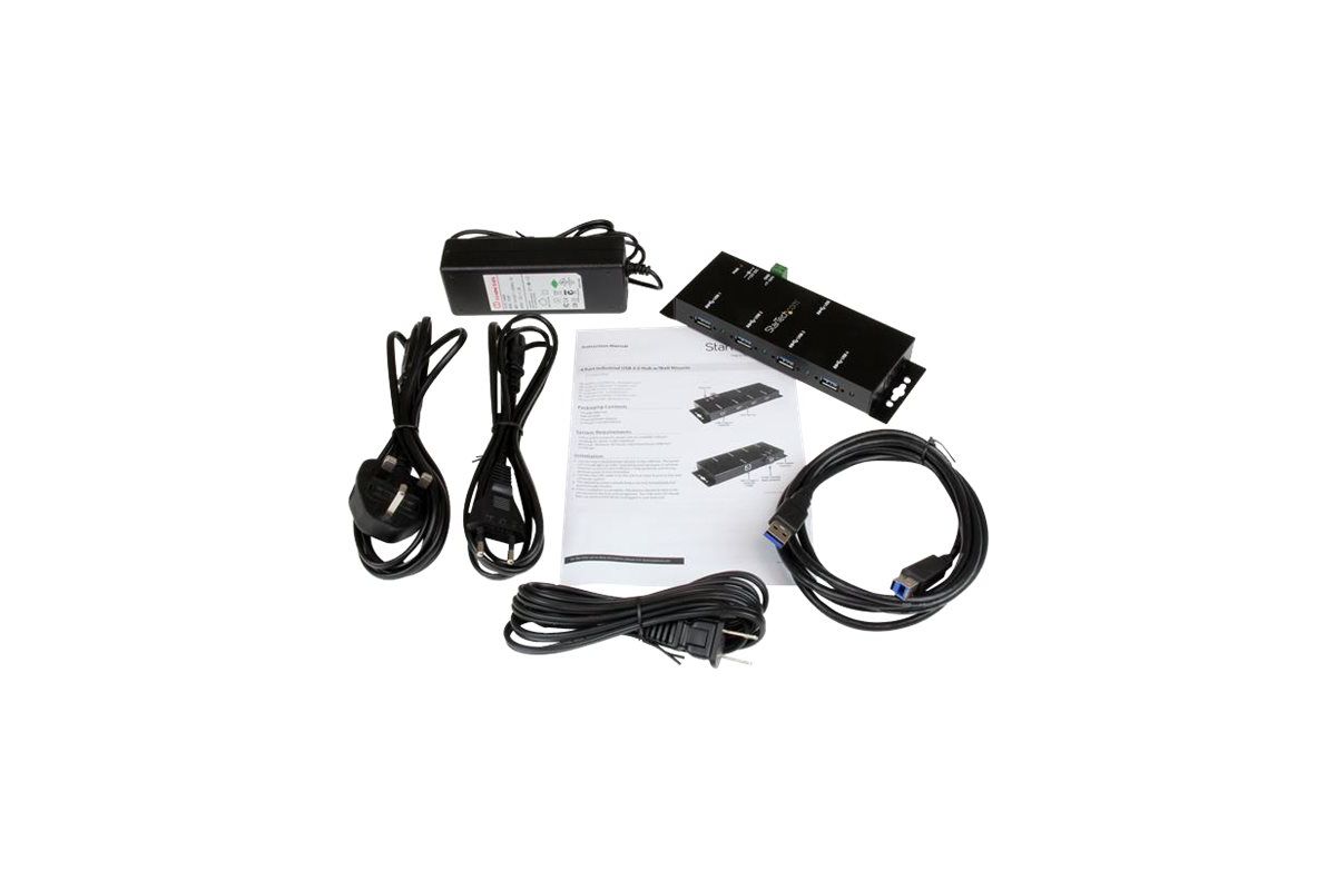 StarTech.com 4 Port Industrial USB 3.0 Hub Mountable