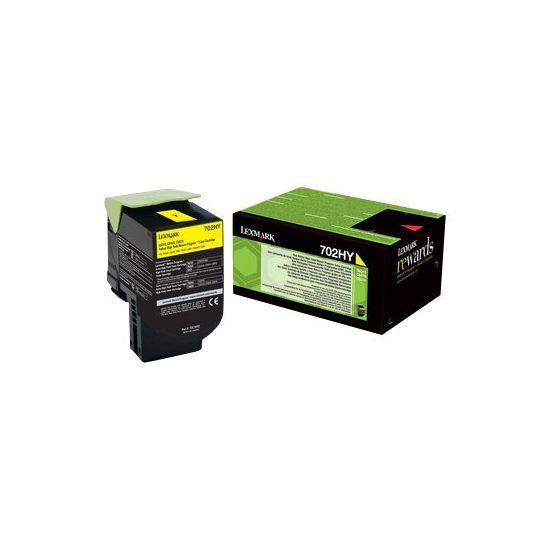 Lexmark 702HYE - Højtydende - gul - original - tonerpatron - Lexmark Corporate