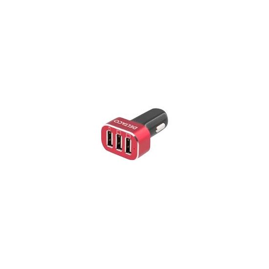 Deltaco USB-CAR113 - Strømforsyningsadapter 3x USB - bil