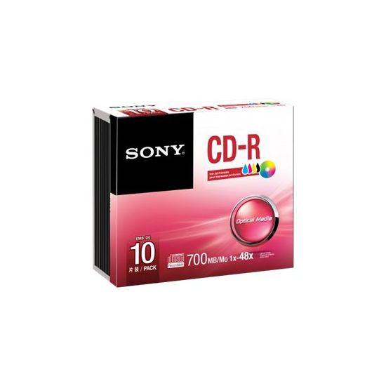 Sony 10CDQ80PS - CD-R x 10 - 700 MB - lagringsmedie