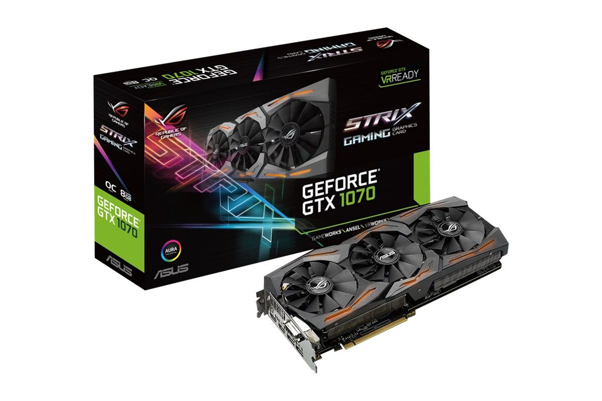 ASUS ROG STRIX-GTX1070-8G-GAMING - NVIDIA GTX1070 - 8GB GDDR5