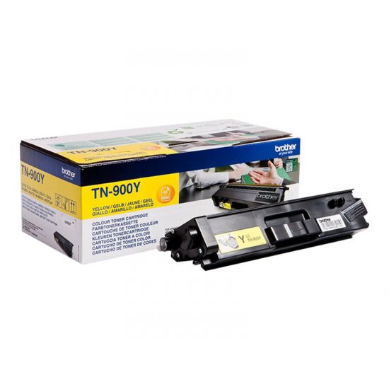 Brother TN900y - 2 pakker - gul - original - tonerpatron