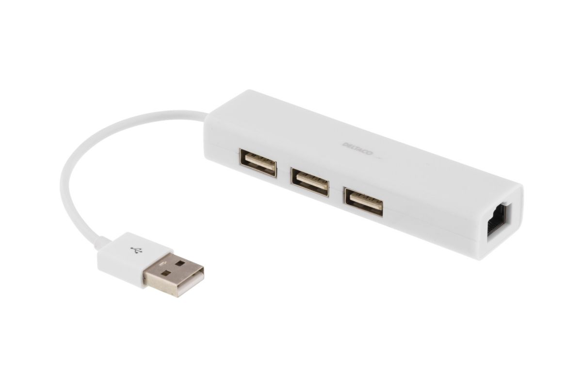 DELTACO USB 2.0 netværksadapter RJ45