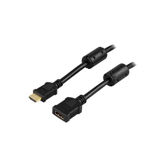DELTACO HDMI forlængerkabel 2 m Sort