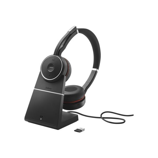 Jabra Evolve 75 UC Stereo - headset - med opladningsstander
