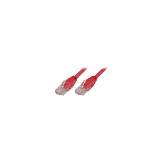 MicroConnect netværkskabel - 20 cm - rød