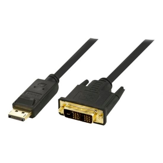 DELTACO DisplayPort til DVI-D (Single Link) 2 m Sort