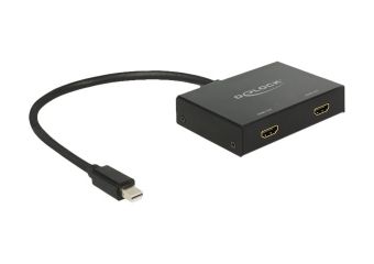DeLock Displayport 1.2 Splitter 1 x mini Displayport in > 2 x HDMI out 4K