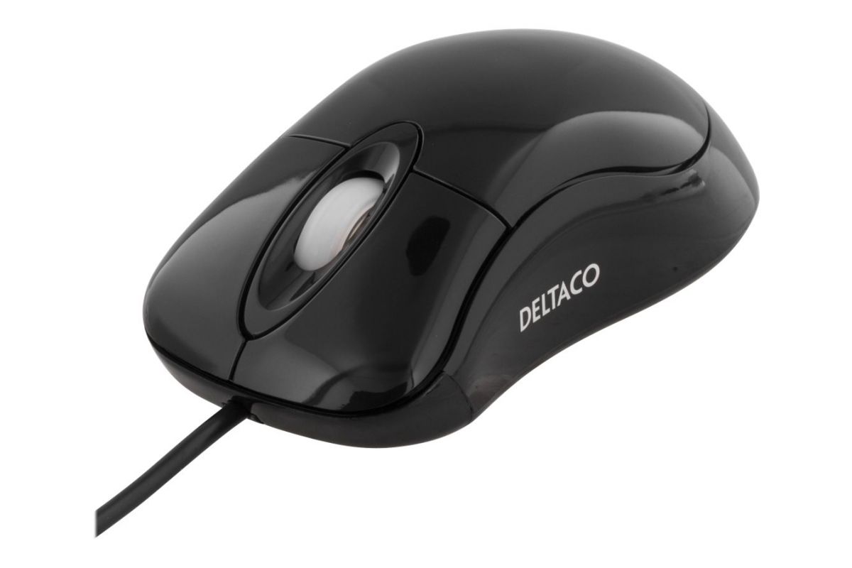 DELTACO Optisk Mus USB Sort