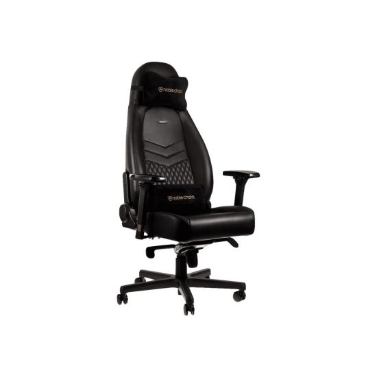 noblechairs ICON Series Sort Ægte Læder Gamer Stol