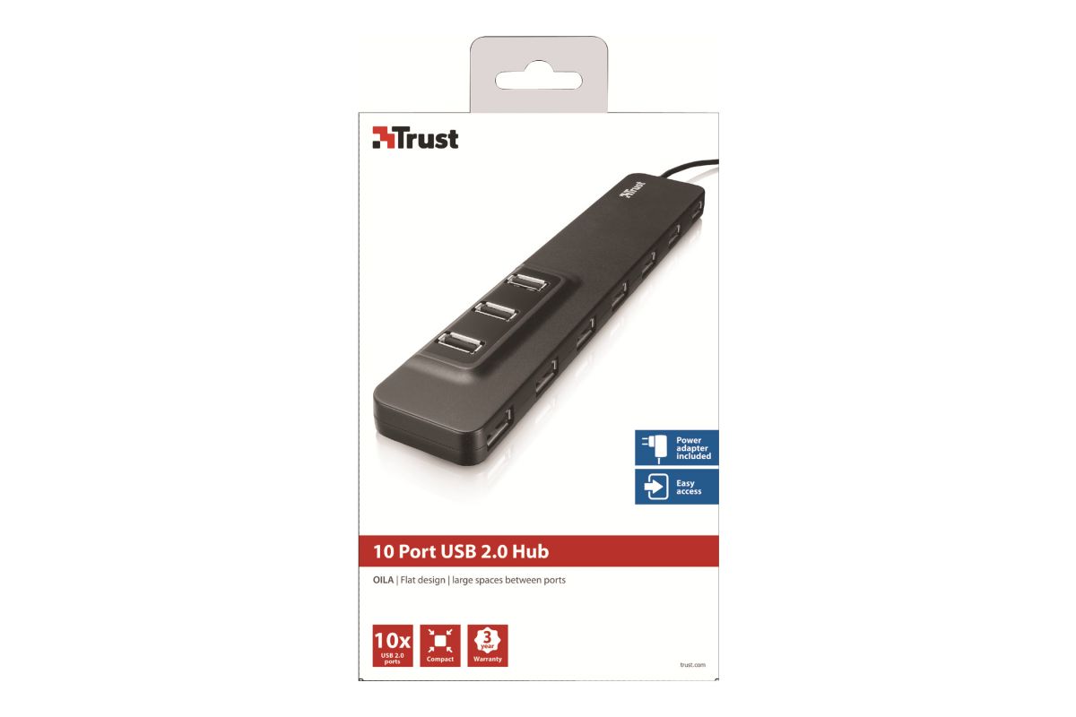 Trust OILA 10 Port USB 2.0 Hub
