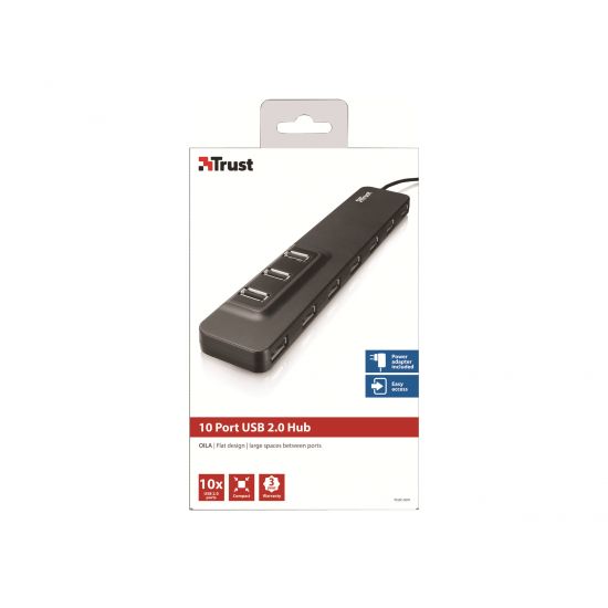 Trust OILA 10 Port USB 2.0 Hub