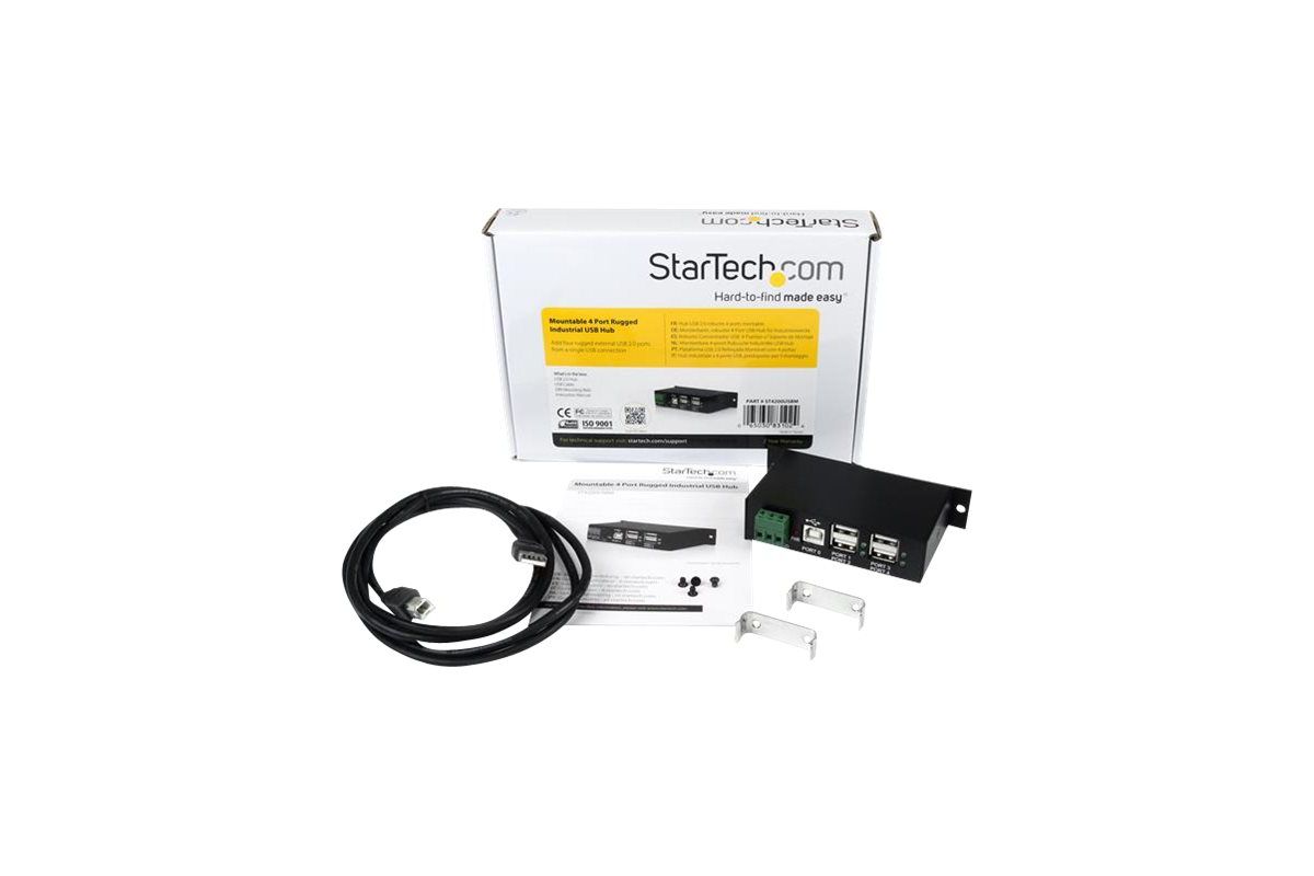 StarTech.com Mountable 4 Port Rugged Industrial USB Hub
