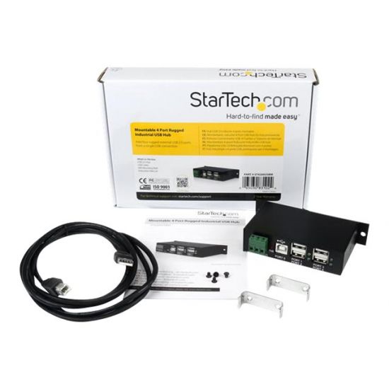 StarTech.com Mountable 4 Port Rugged Industrial USB Hub