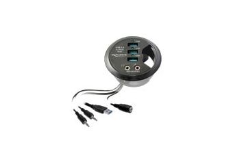 DeLock In-Desk Hub 3 Port USB 3.0 + HD-Audio Ports