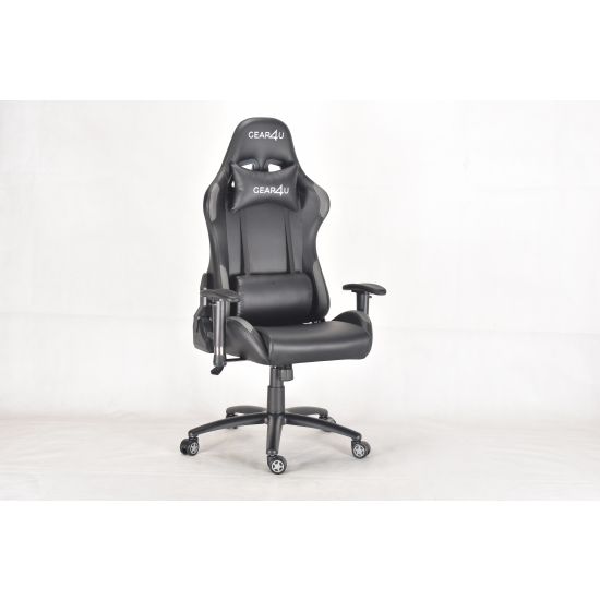 GEAR4U Elite Pro Gamer Stol Sort/Grå