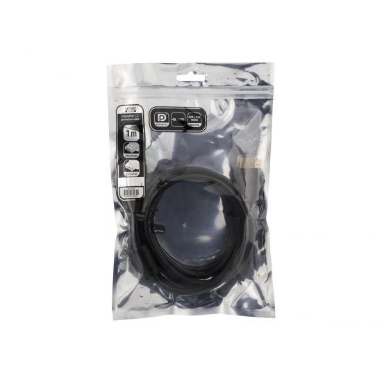 DELTACO DisplayPort kabel 1 m Sort