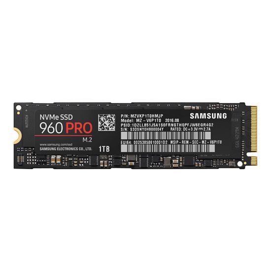Samsung 960 PRO MZ-V6P1T0BW - 1TB - PCI Express 3.0 x4 (NVMe) - M.2 Card