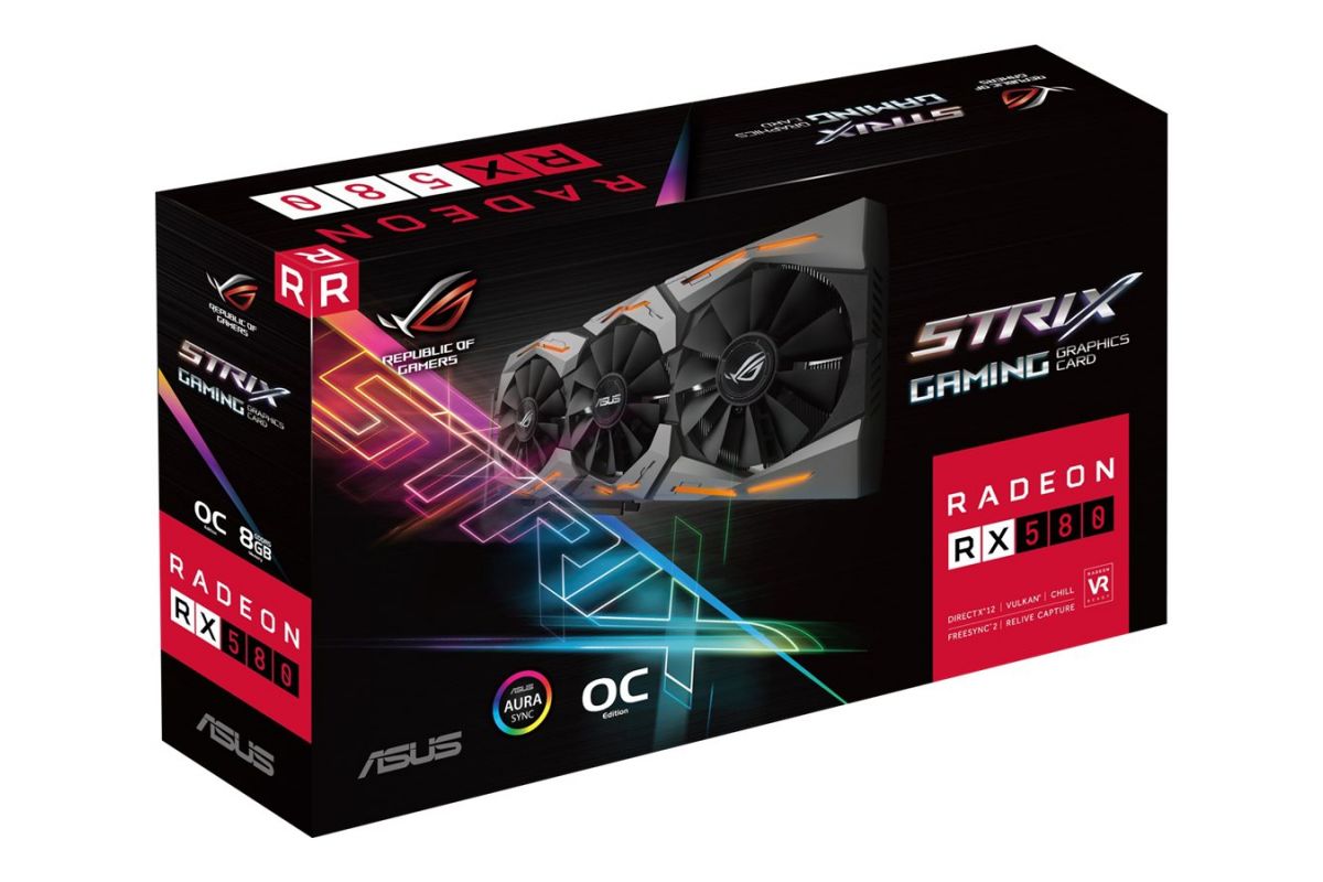 ASUS ROG-STRIX-RX580-O8G-GAMING - AMD Radeon RX580 - 8GB GDDR5