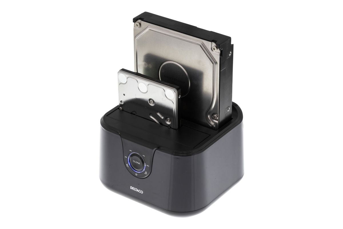 DELTACO Harddiskdock til 2,5", 3,5" harddiske til USB 3.0