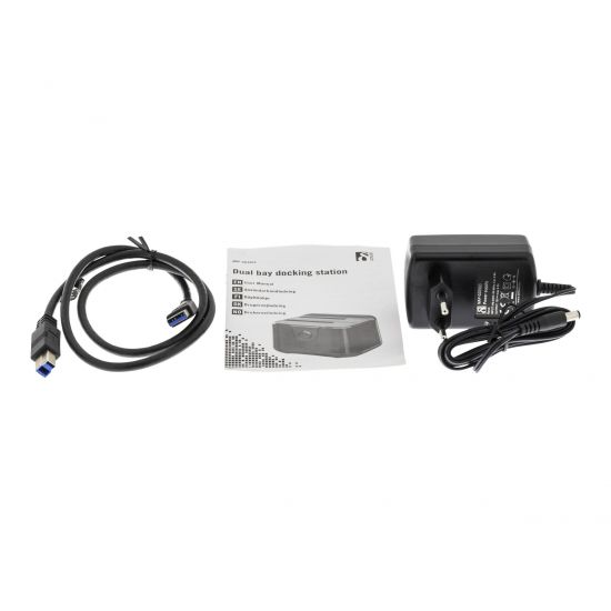 DELTACO Harddiskdock til 2,5", 3,5" harddiske til USB 3.0