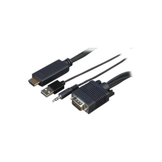 Sony CAB-VGAHDMI1 - HDMI-kabel - HDMI/VGA/audio/USB - 1 m