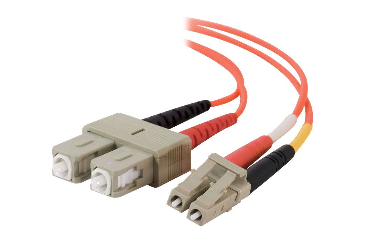 C2G LC-SC 50/125 OM2 Duplex Multimode PVC Fiber Optic Cable (LSZH)