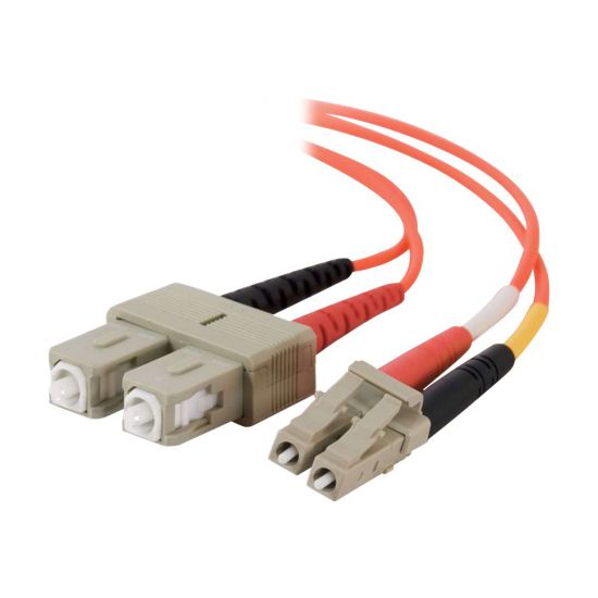 C2G LC-SC 50/125 OM2 Duplex Multimode PVC Fiber Optic Cable (LSZH)