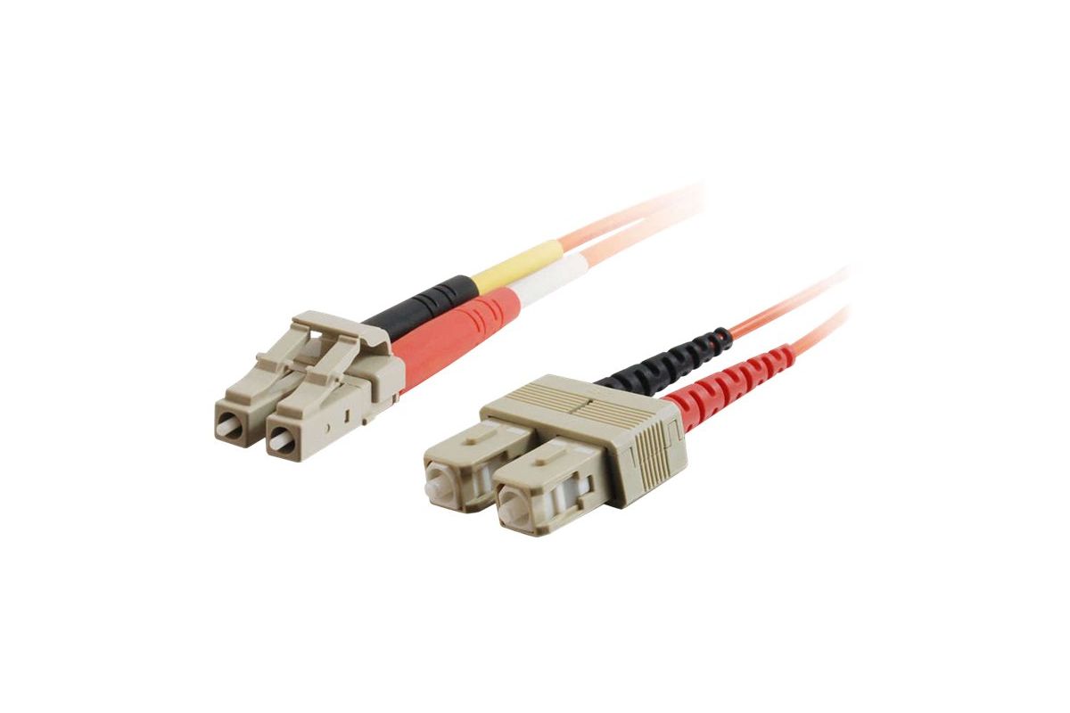 C2G LC-SC 50/125 OM2 Duplex Multimode PVC Fiber Optic Cable (LSZH)