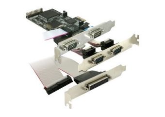 DeLock PCI Express card 4 x serial, 1x parallel