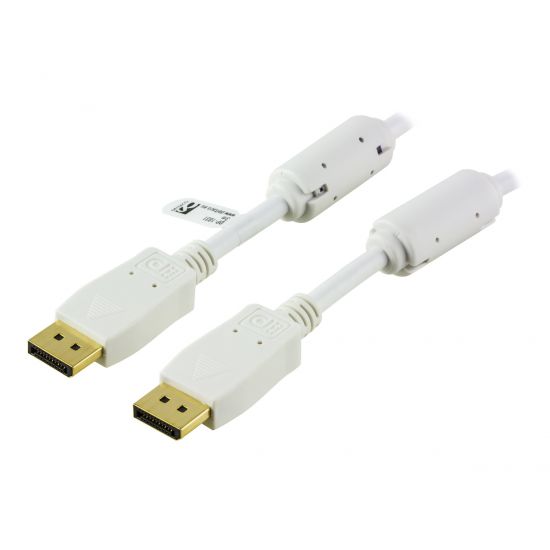 DELTACO DisplayPort kabel 1 m Hvid