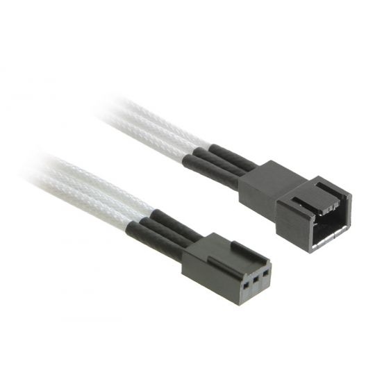 NZXT Premium CB 3F - 30cm 3 pin Molex Han Hun Hvid