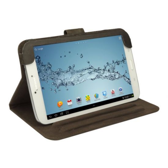 D. Bramante 8´´ Folio til Galaxy tab 3 i Jægermørk Læder