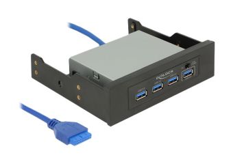DeLOCK 3.5" / 5.25" USB 3.0 Hub 4 Port