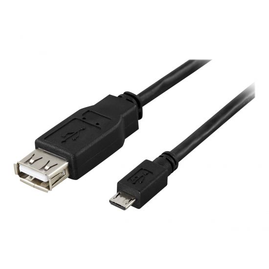 DELTACO USB A til Micro USB B 20 cm