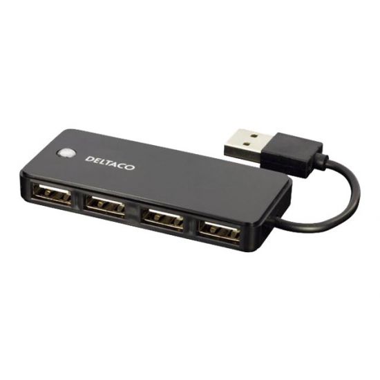 Deltaco UH-480 USB 2.0 hub 4-porte