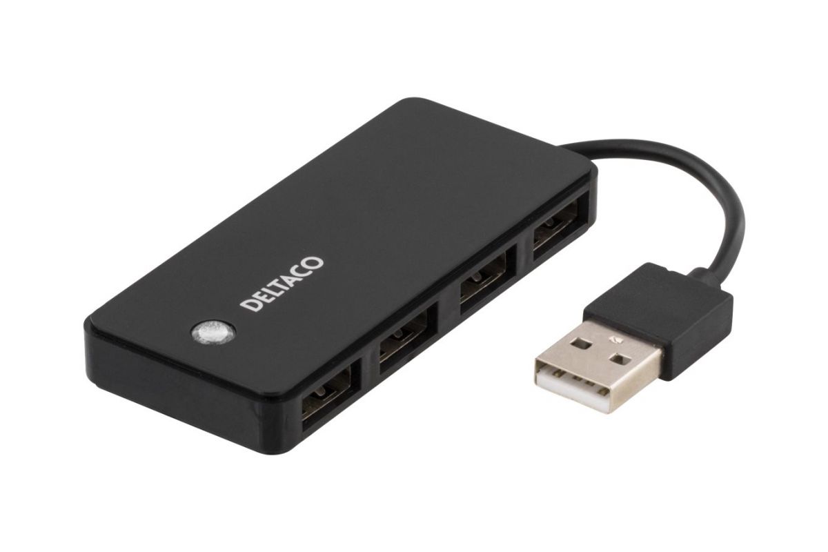 Deltaco UH-480 USB 2.0 hub 4-porte