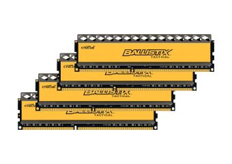 Ballistix Tactical - 32GB: 4x8GB - DDR3 - 1600MHz - DIMM 240-pin lav profil