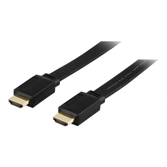 DELTACO HDMI til HDMI flat 3 m Sort