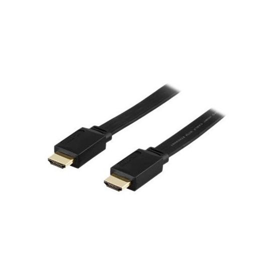 DELTACO HDMI til HDMI flat 3 m Sort