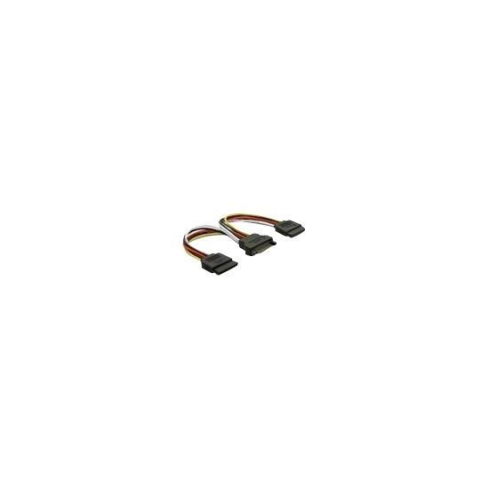 Deltaco SATA-15 pin strøm-splitter 10 cm