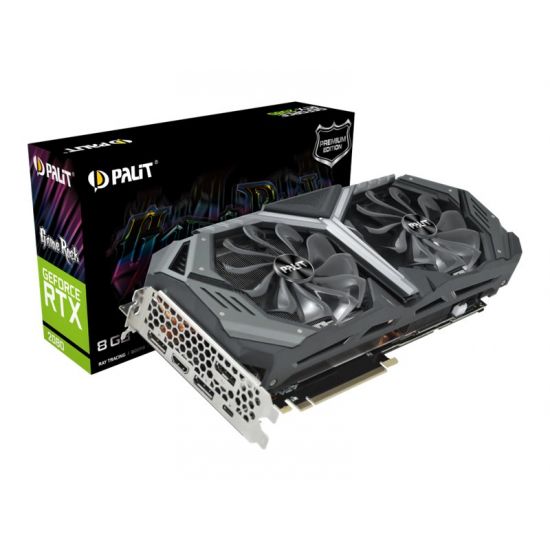 Palit GeForce RTX 2080 GameRock Premium - NVIDIA RTX2080 - 8GB GDDR6 - PCI Express 3.0 x16